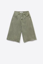 Indigo Wide Leg Bermuda Shorts