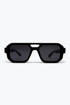 Noir Geometric Frame Sunglasses