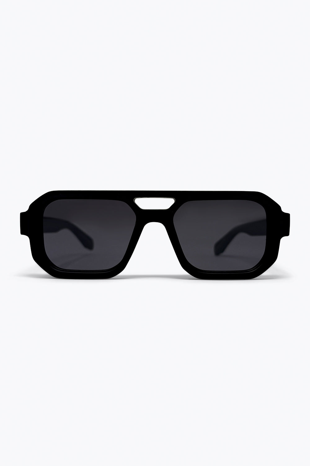 Noir Geometric Frame Sunglasses