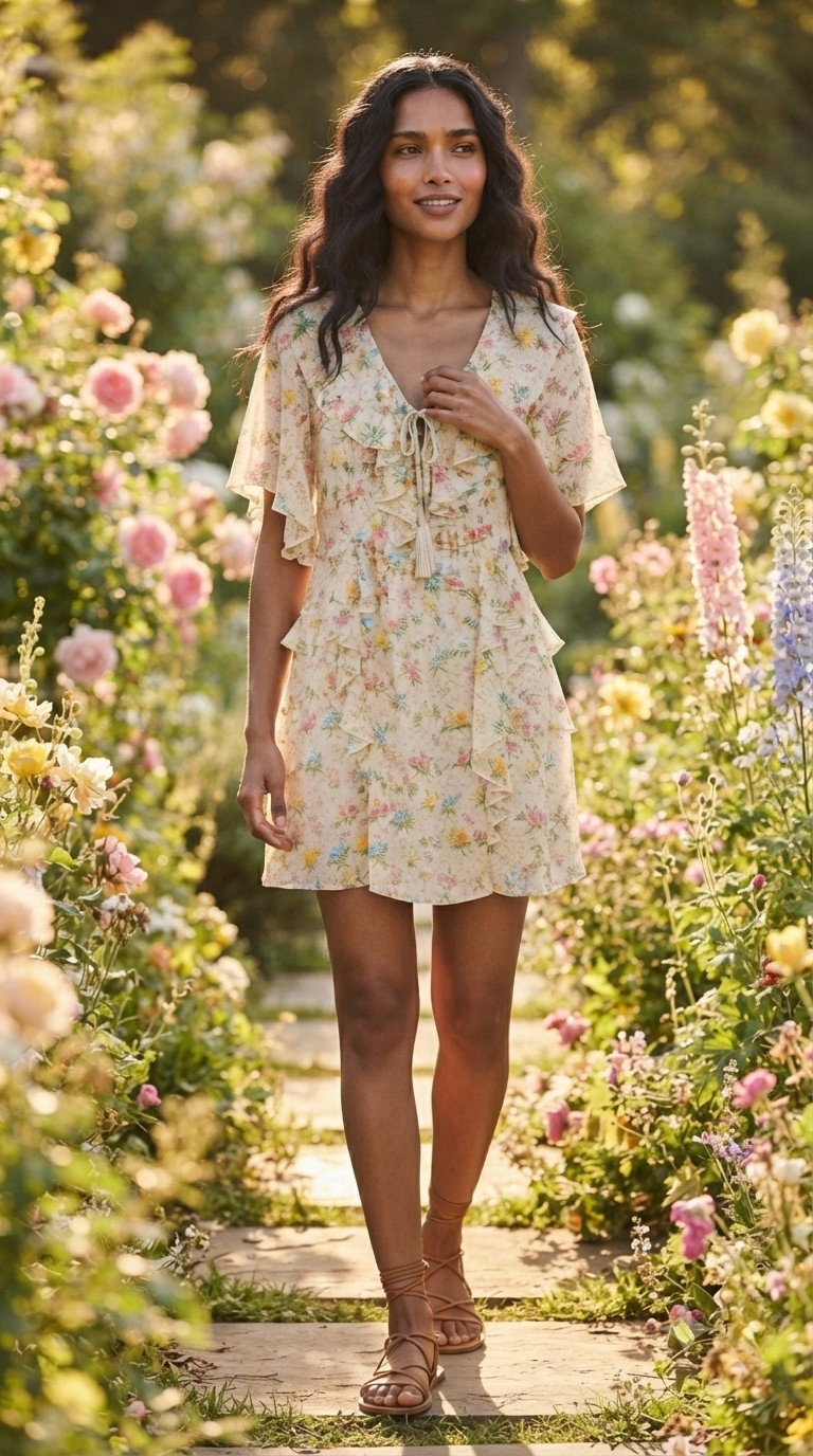 Paysage Boho Chiffon Dress