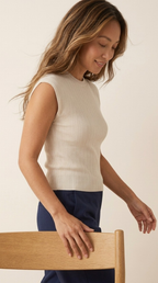 Collet Ribbed Sleeveless Sweater