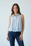 Pluie Swiss Dot Sleeveless Blouse