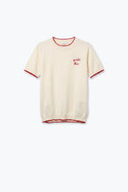Broderie Contrast Trim Sweater