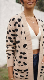 Tacheté Open Front Cardigan
