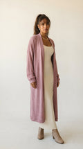 Dérivent Cardigan Ouvert — Rose Cachemire