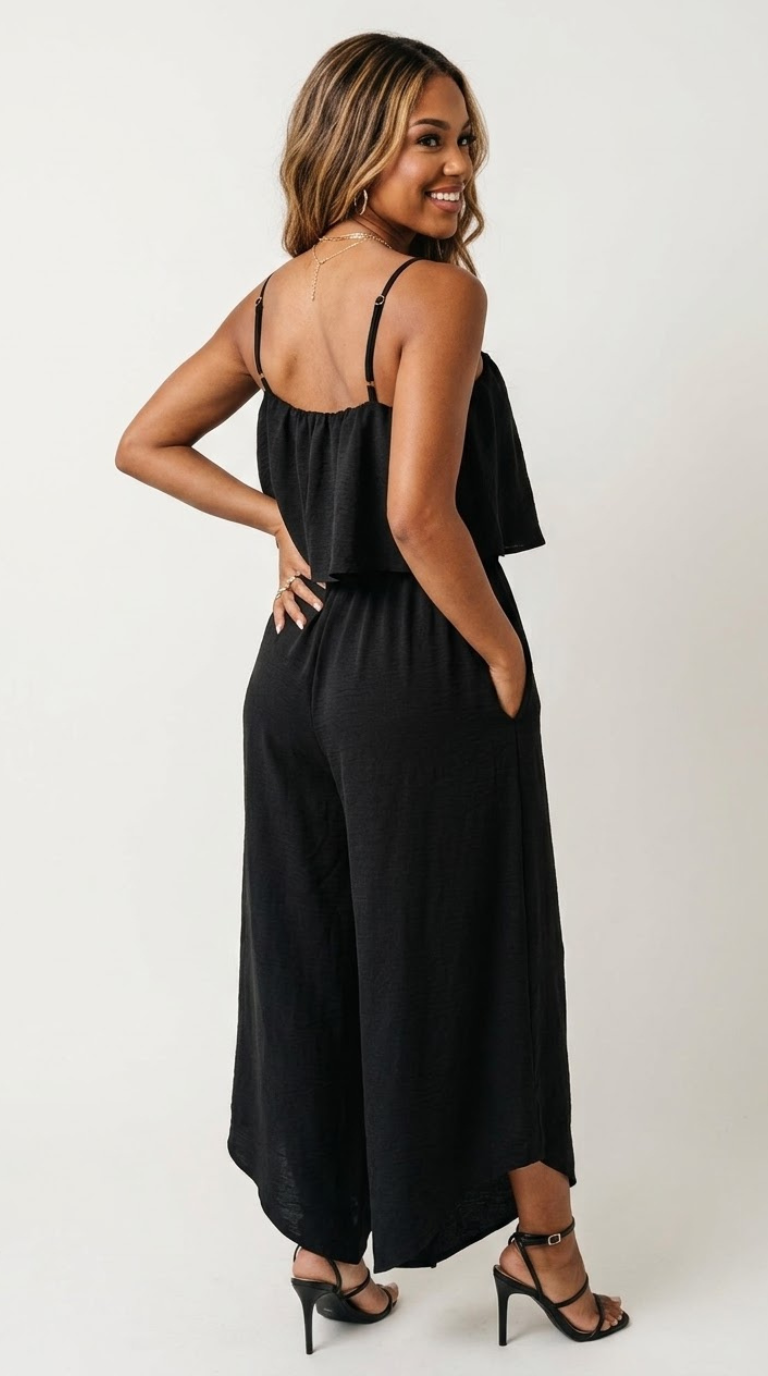 Crêpe Wide Leg Jumpsuit