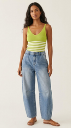 Cascade Stripe Ribbed Tank