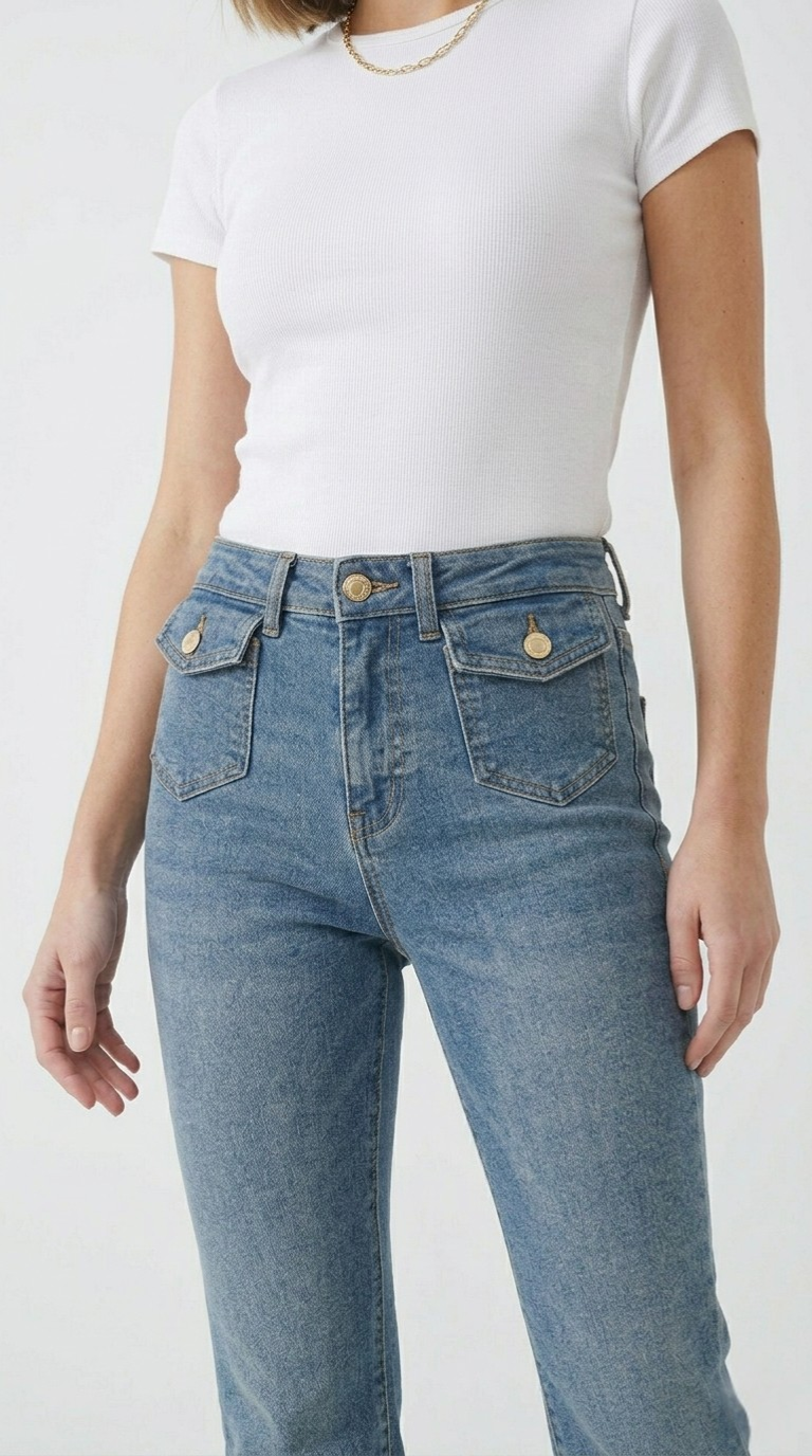 Pavillon Mid Rise Flare Jeans