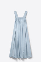 Azur Ruffled Strap Tencel Maxi Dress