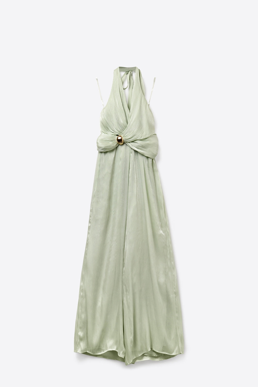 Lumine Metallic Halter Jumpsuit