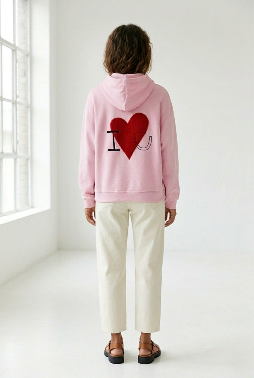 Câlin Bouclé Heart Hoodie