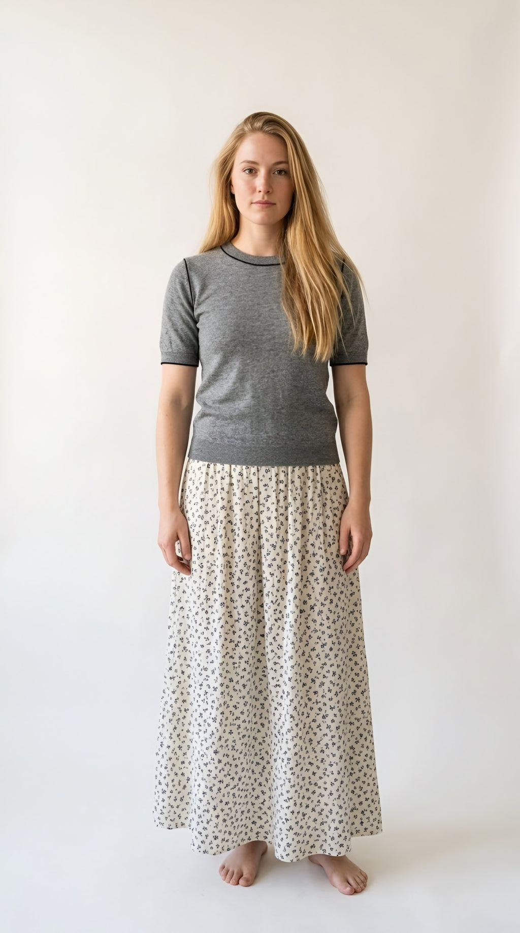 Nervuré Cap Sleeve Knit Sweater