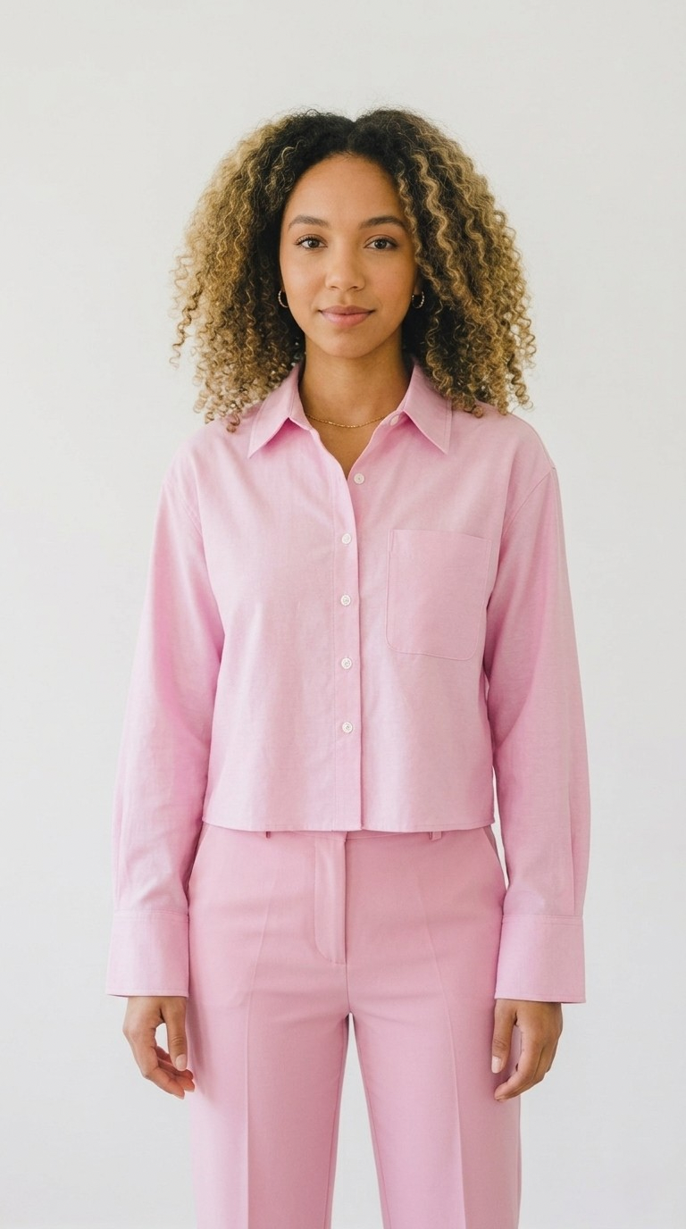 Ciel Cropped Button Shirt