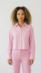 Ciel Cropped Button Shirt