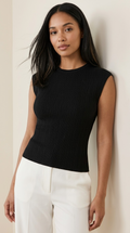 Collet Ribbed Sleeveless Sweater