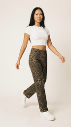 Félin Leopard Straight Leg Jeans