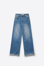 Solera Wide Leg Cuffed Jeans
