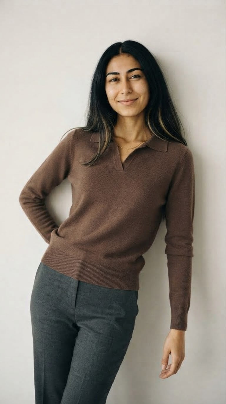 Liseré Polo Knit Sweater