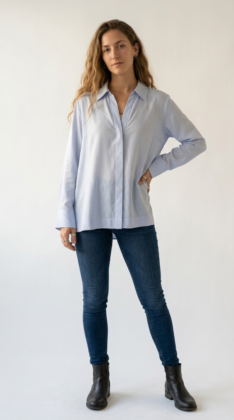 Voilure Oversized Button Blouse