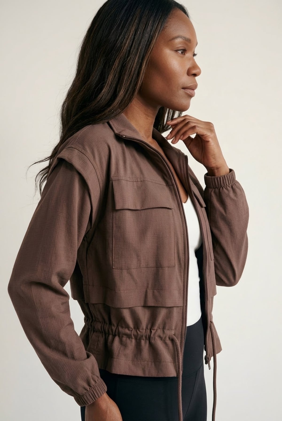 Élan Cropped Athletic Jacket