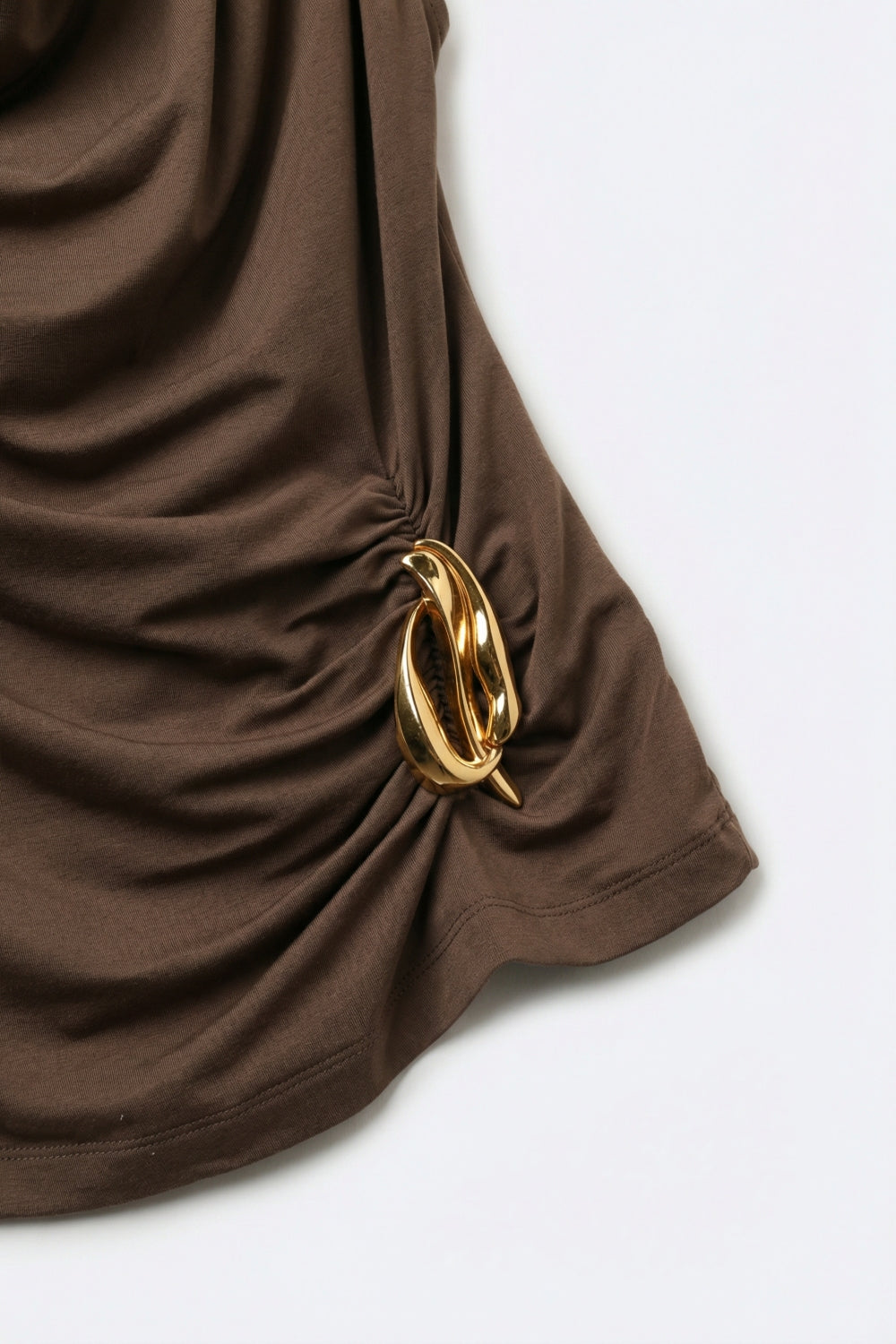 Clinquant Draped Gold Top