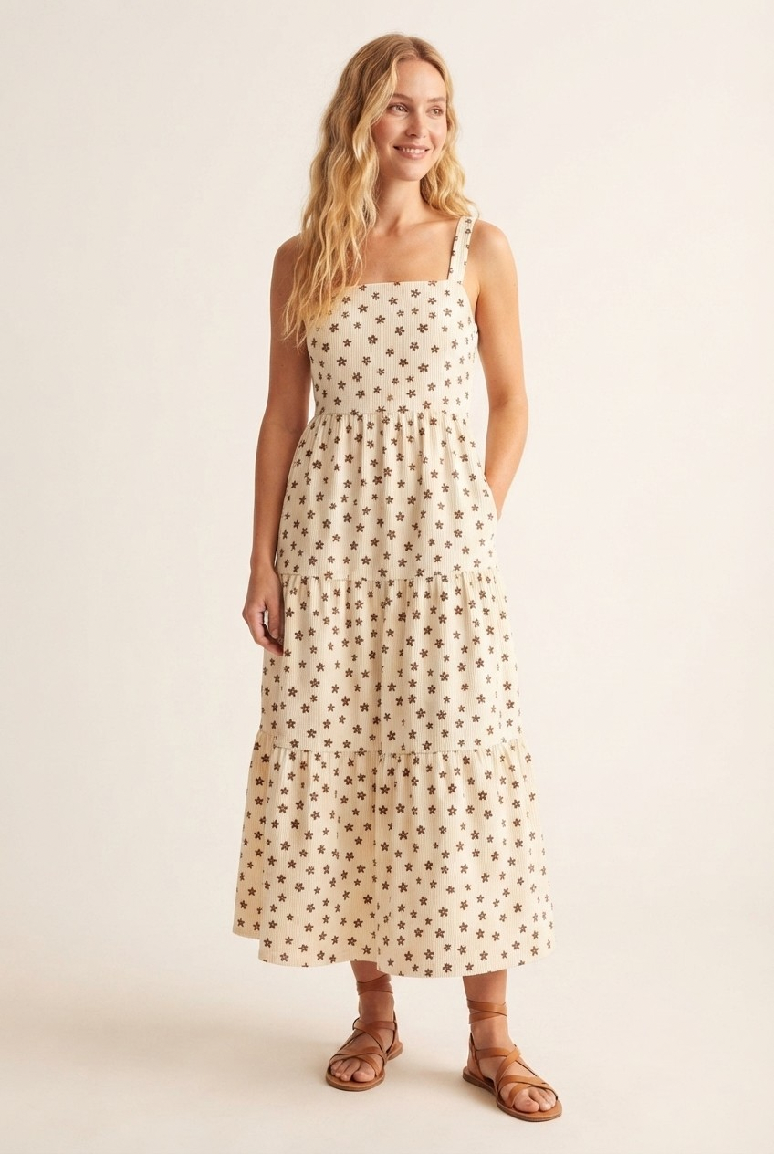 Rainure Corduroy Tiered Maxi Dress