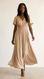 Lueur Satin Maxi Jumpsuit