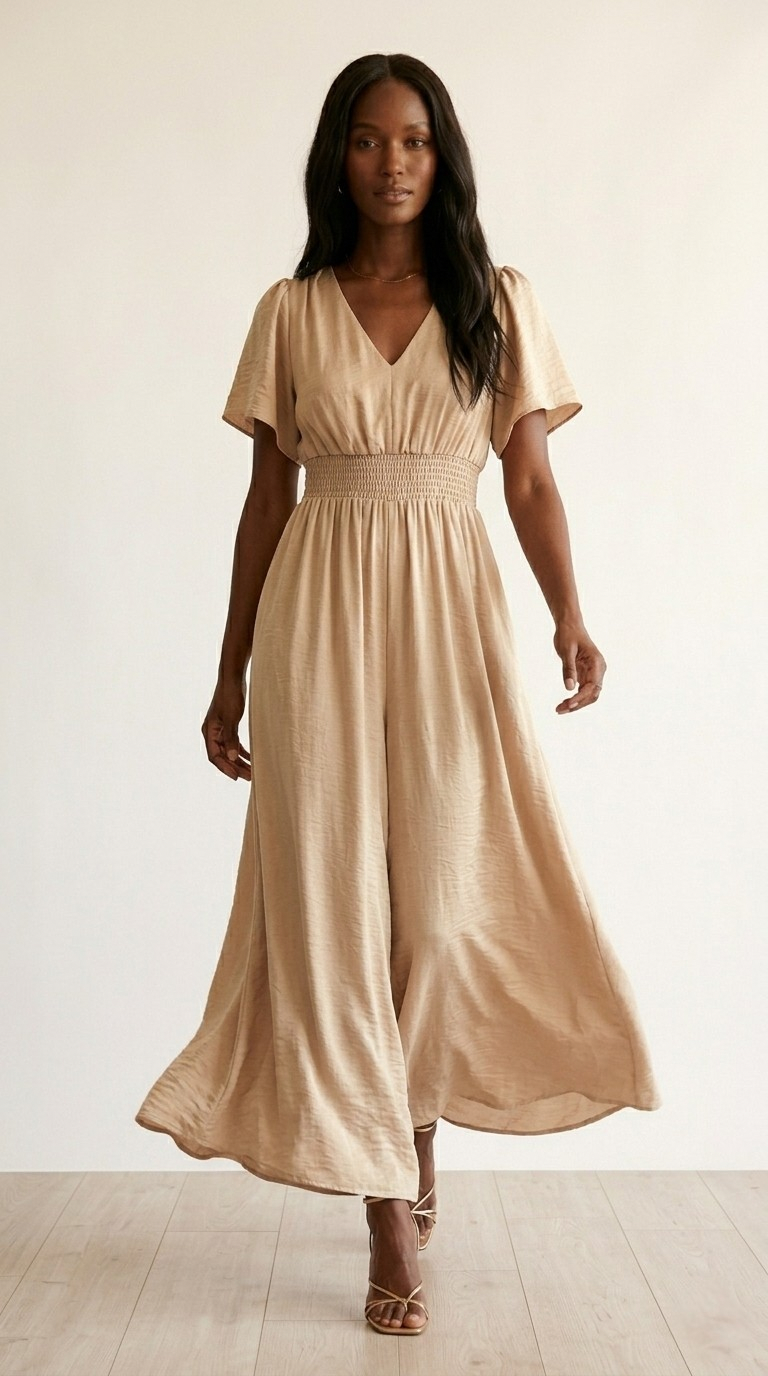 Lueur Satin Maxi Jumpsuit
