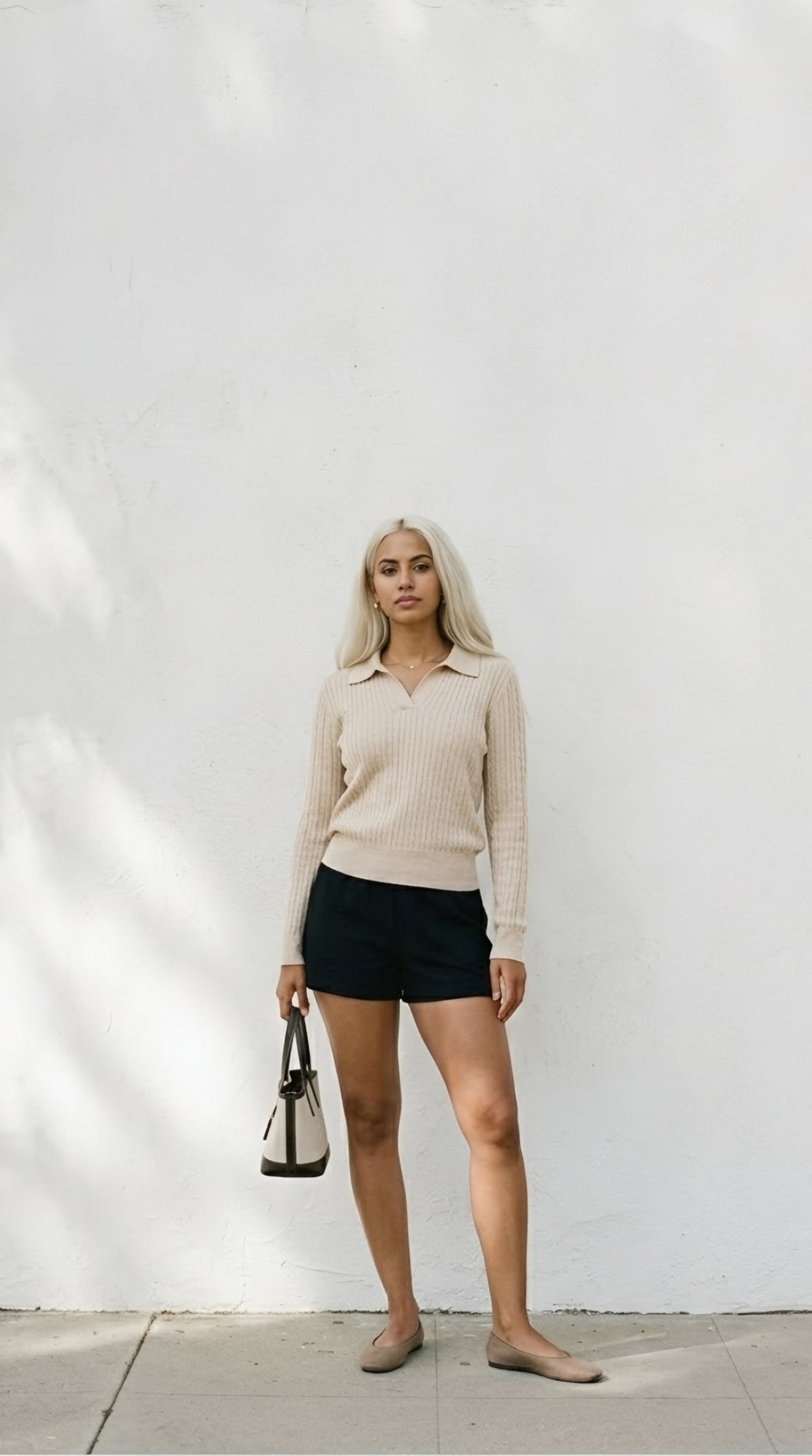 Câble Polo Knit Sweater