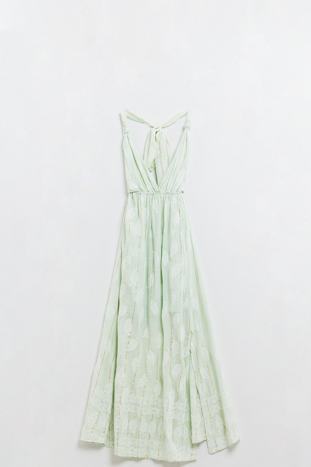 Feuille Mint Lurex Midi Dress