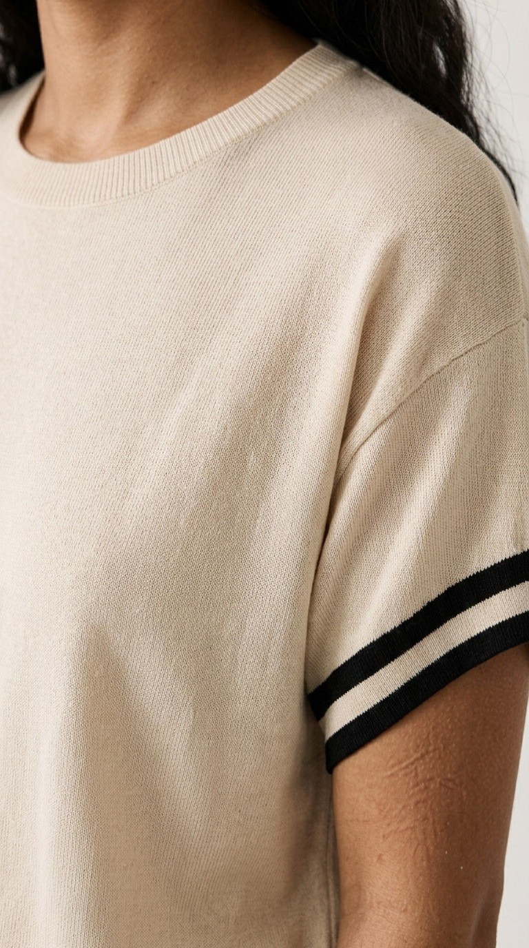 Bande Stripe Sleeve Sweater