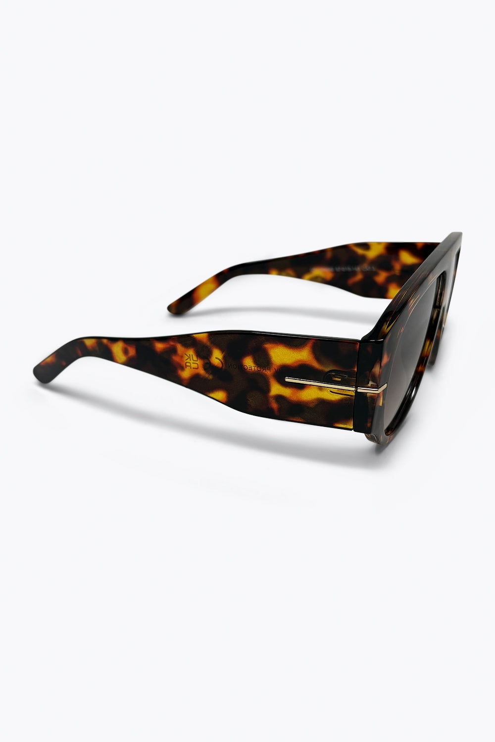 Visor Tortoiseshell Chunky Frame Sunglasses