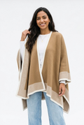 Bordure Chunky Knit Poncho