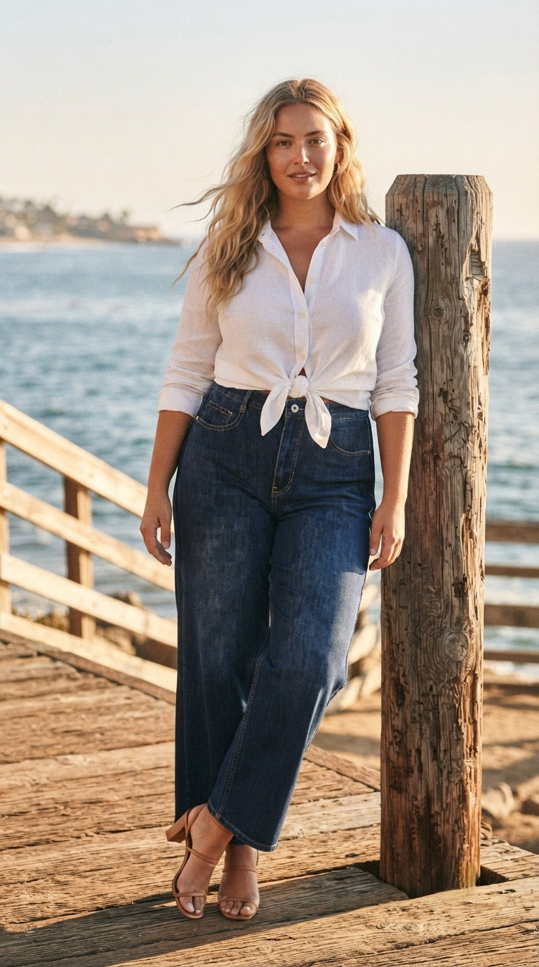 Fléchette Wide Leg Dart Jeans