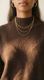 Tourelle High Collar Knit Sweater