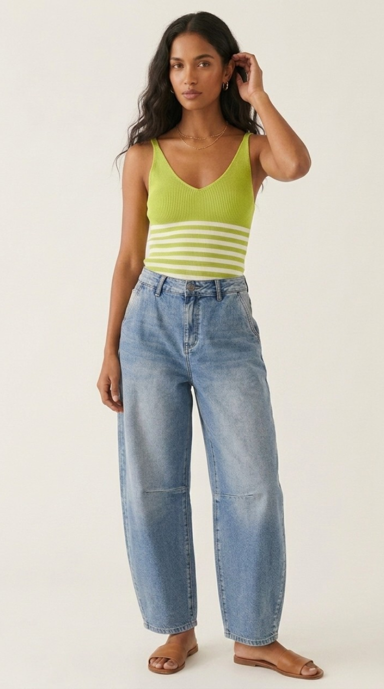 Cascade Stripe Ribbed Tank