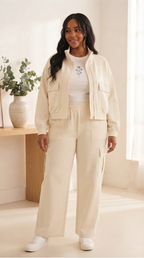 Aviateur Cream Bomber Jacket