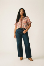 Paisley Contrast Trim Shirt
