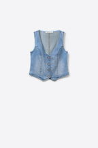 Décolleté Deep V Denim Vest