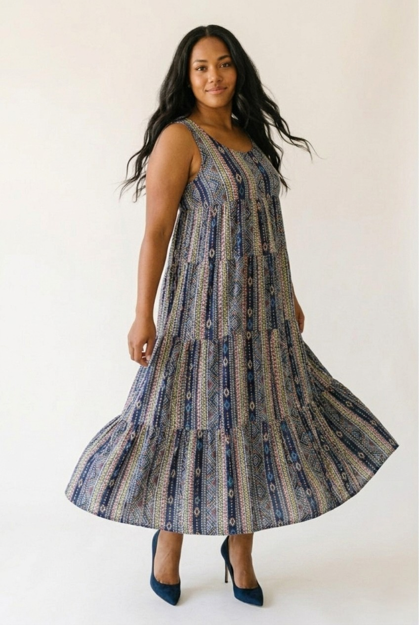 Sérénité Tiered Knit Maxi Dress
