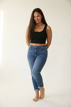 Tonneau Mid Blue Barrel Jeans