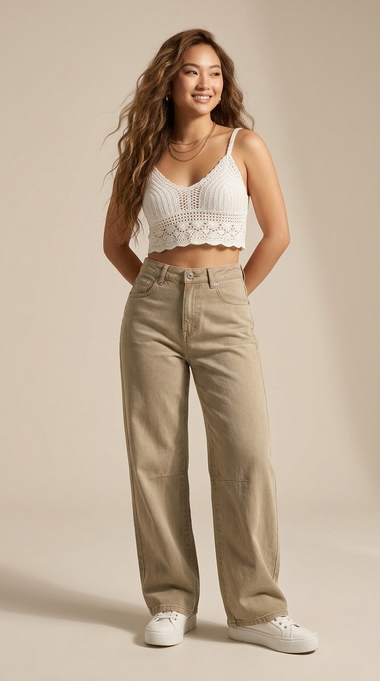 Genou Wide Leg Jeans