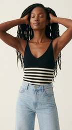 Cascade Stripe Ribbed Tank