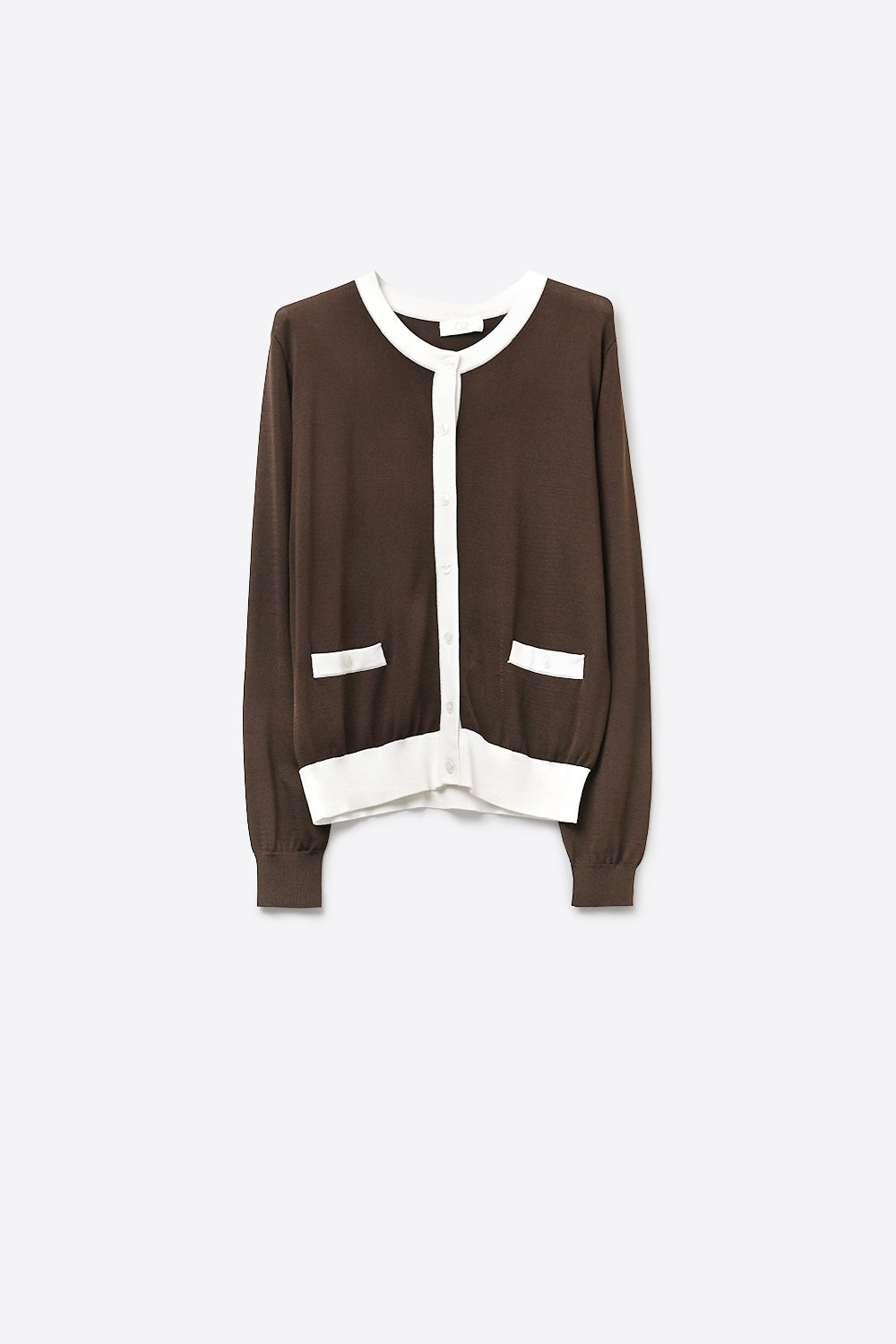 Galon Contrast Trim Cardigan
