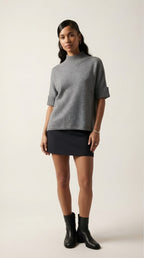 Hausse Chunky Ribbed High Collar Sweater