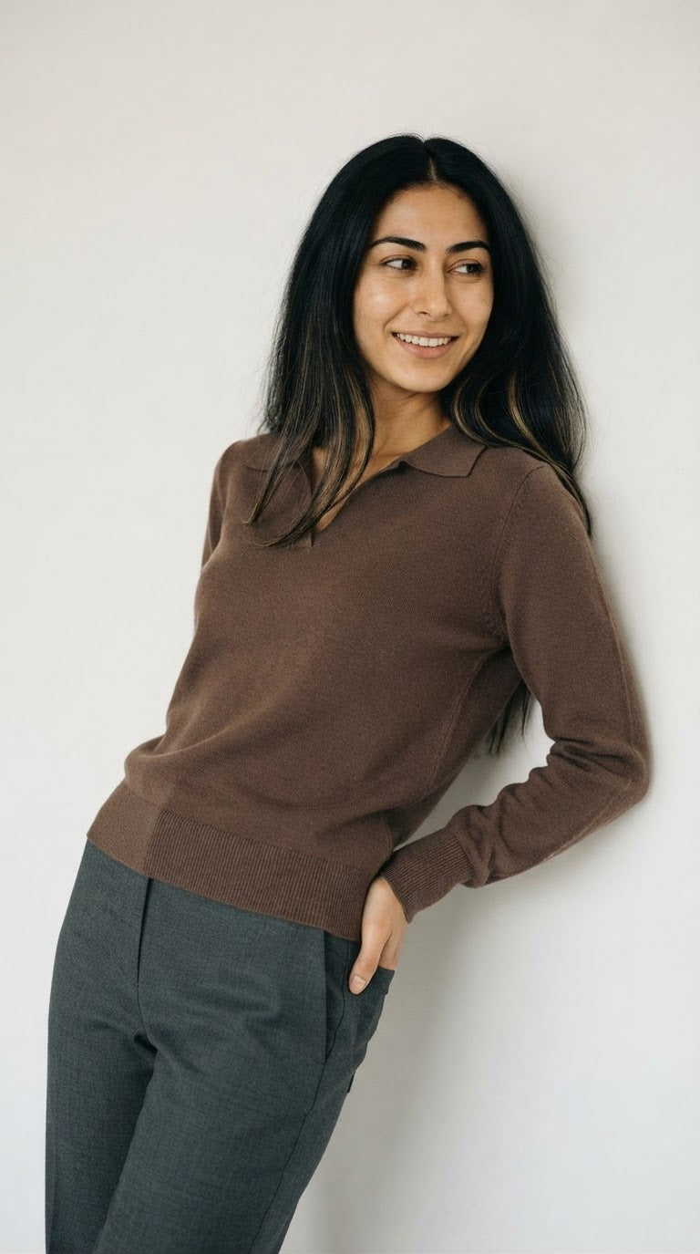 Liseré Polo Knit Sweater