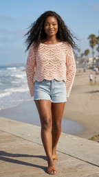 Festón Crochet Scalloped Top