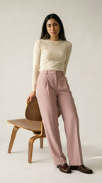 Brume Stripe Wide Leg Pleated Trousers