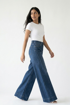 Largeur Dark Wash Wide Leg Jeans
