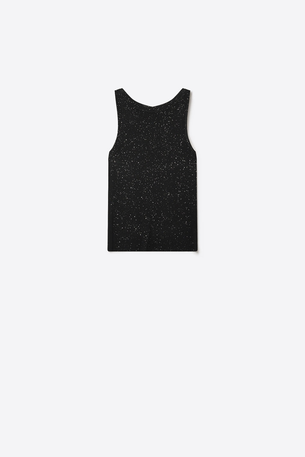 Paillette Glitter Ribbed Tank